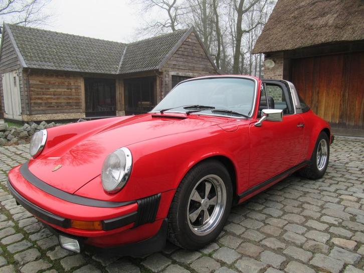 Porsche 911 2.7 Targa 1976 210PK, Auto's, Porsche, Particulier, Benzine, 2 deurs, Handgeschakeld, Rood, Zwart, Leder, Achterwielaandrijving