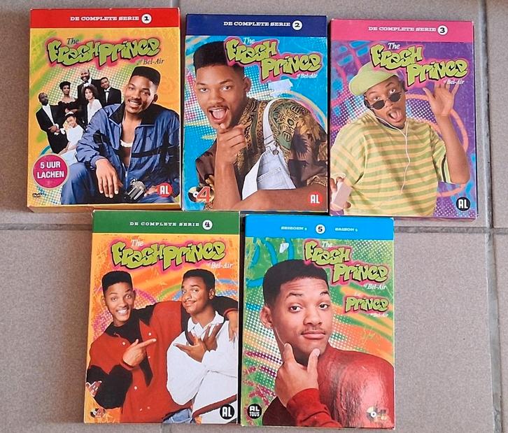 Dvd's The fresh prince of bel-air,  will smith, seizoen 1-5, Cd's en Dvd's, Dvd's | Tv en Series, Zo goed als nieuw, Komedie, Boxset