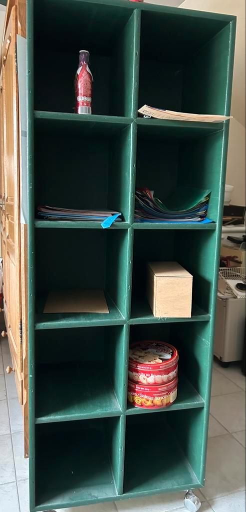 Houten sorteer kastje op wielen H 60 cm ( wieltjes incl ), Huis en Inrichting, Kasten | Boekenkasten, Gebruikt, Ophalen