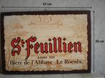 St Feuillien  -  publicité en carton épais (26 x 37 cm), Panneau, Plaque ou Plaquette publicitaire, Comme neuf, Enlèvement ou Envoi