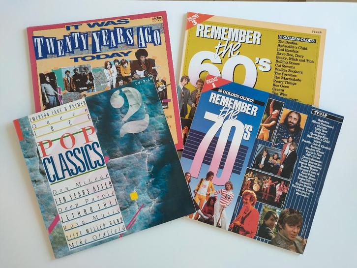 60s 70s Vinyl Pop & Classic rock > Vier Dubbel LP’s, CD & DVD, Vinyles | Autres Vinyles, Utilisé, 12 pouces, Enlèvement ou Envoi