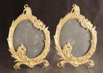 Paar antieke bronzen fotolijsten, Ophalen of Verzenden