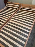 Twee stevige kwalitatieve Bedden met matras, Ophalen, 90 cm, Eenpersoons, Beige