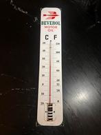 Emaille reclamebord thermometer Beverol motor oil, Verzamelen, Ophalen of Verzenden, Gebruikt, Reclamebord