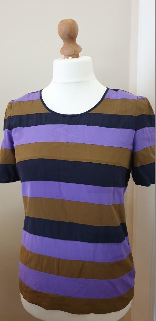 Essentiel zijden blouse - Maat 40, Kleding | Dames, Blouses en Tunieken, Zo goed als nieuw, Maat 38/40 (M), Paars, Ophalen of Verzenden