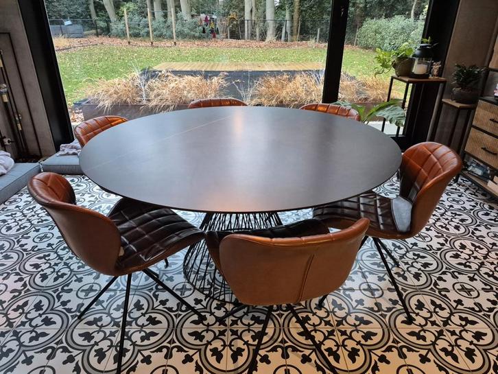 Ronde keramische tafel 150cm, Tuin en Terras, Tuinsets en Loungesets, Ophalen