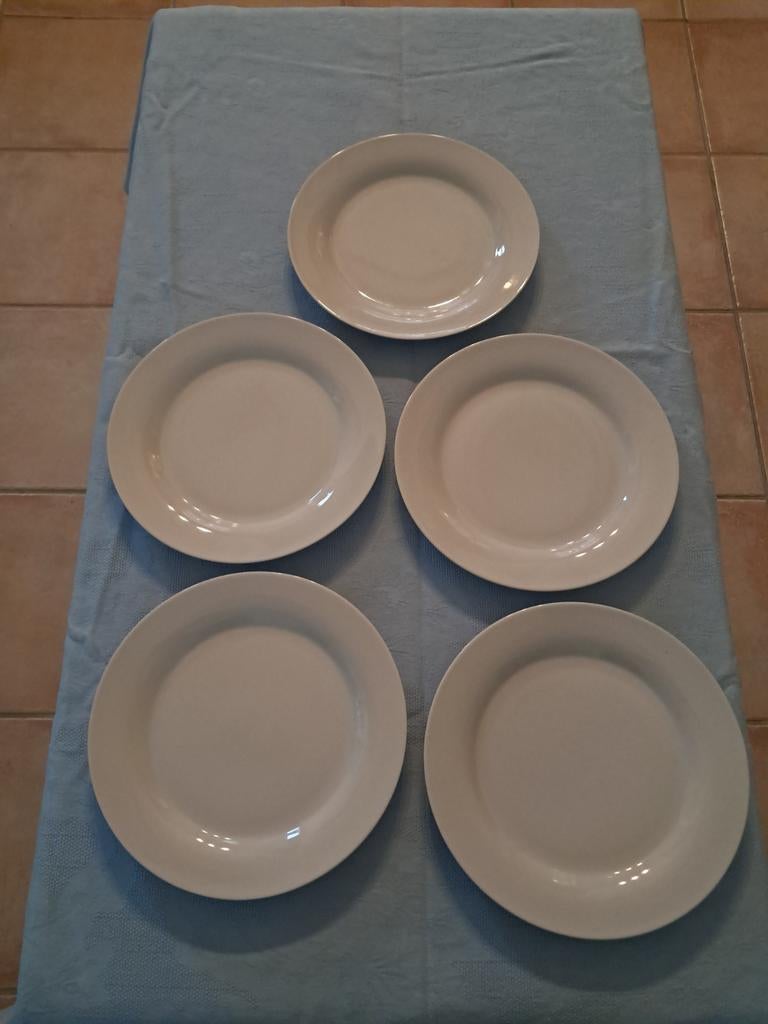 5 assiettes blanche neuf, Enlèvement ou Envoi