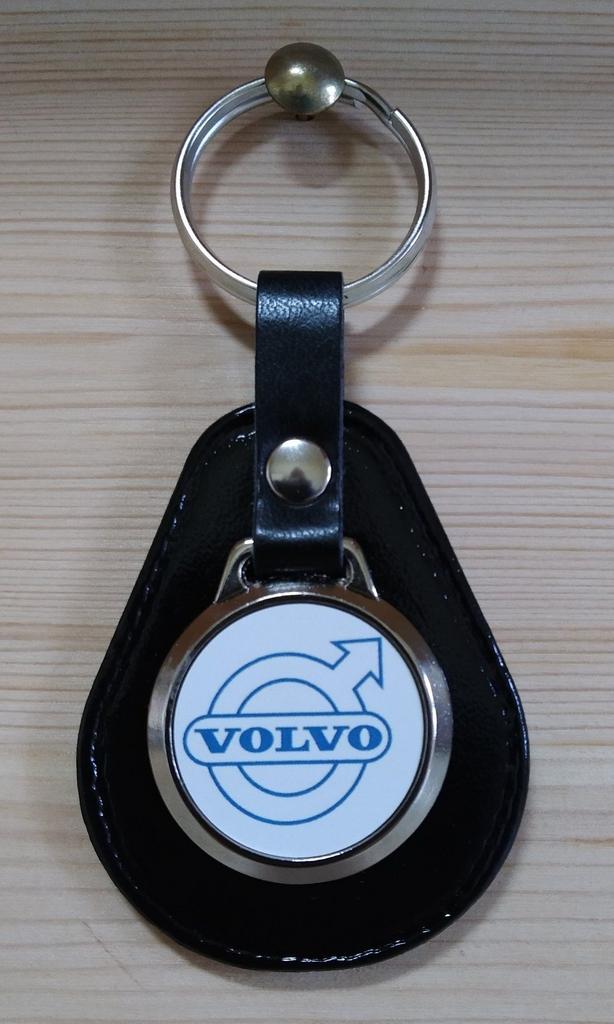 VOLVO Sleutelhanger met logo . Zwart leer, Auto-onderdelen, -, -, Nieuw, Ophalen of Verzenden