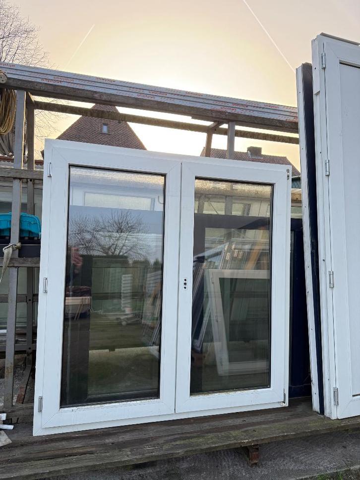 PVC RAMEN - zie omschrijving, Doe-het-zelf en Bouw, Glas en Ramen, Gebruikt, 120 tot 160 cm, 120 tot 160 cm, Ophalen