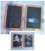 krijtbord bord krijt stukjes krijt A5 - 2 borden, Enlèvement ou Envoi, Utilisé, Tableau noir