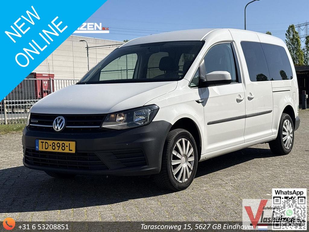 Volkswagen Caddy Maxi 1.4 TGI Comfortline 5p | € 6.950,- NET, Monovolume, Zwart, Overige brandstoffen, Wit
