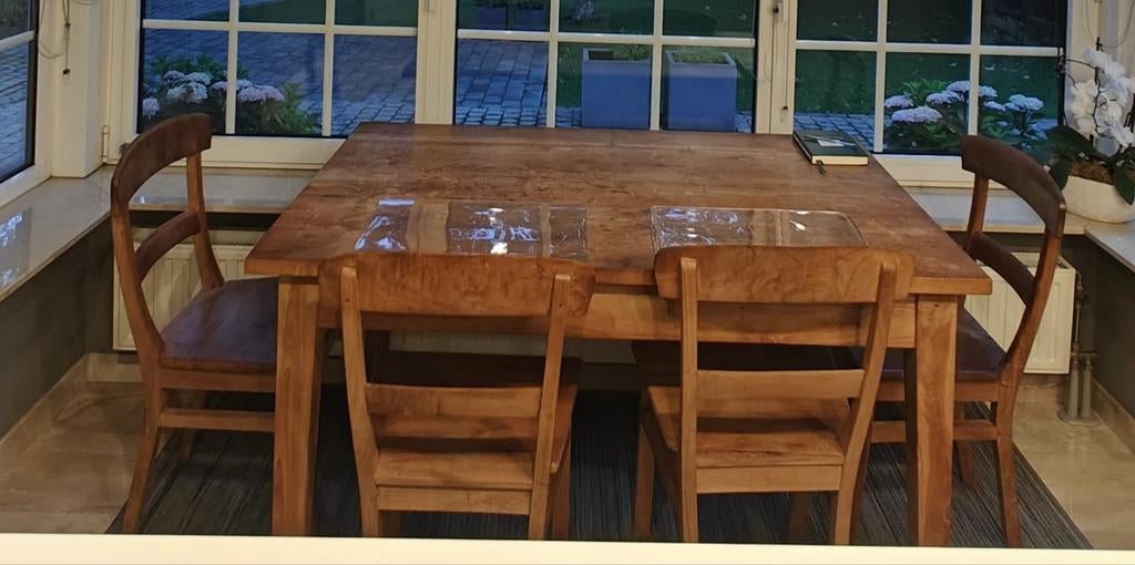 Teakhouten tuinset, Ophalen