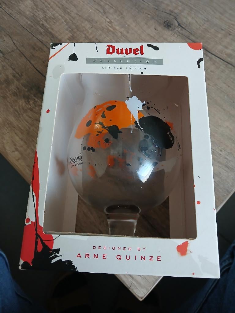 Duvel glas Arne Quinze, Verzamelen, Ophalen, Zo goed als nieuw, Bierglas
