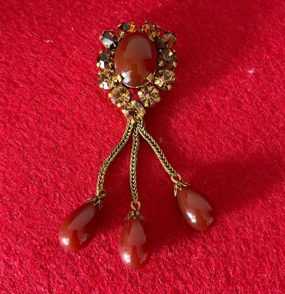 Broche Vintage Années 1960, Bijoux, Sacs & Beauté, Bijoux anciens, Enlèvement ou Envoi, Autres matériaux, Broche