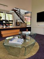 FIAM Italia glazen salontafel – set van 2 (zeshoekig design), Huis en Inrichting, Ophalen, Glas