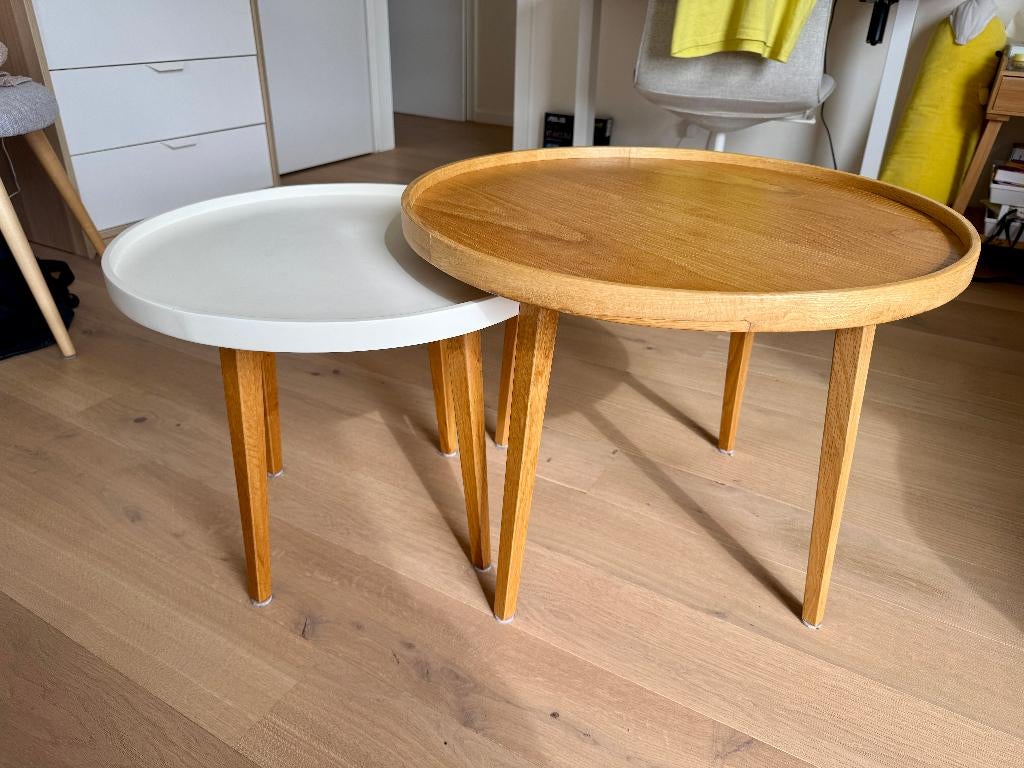 Tables basses gigognes, Huis en Inrichting, Tafels | Salontafels, Ophalen, Kunststof, Gebruikt, Rond