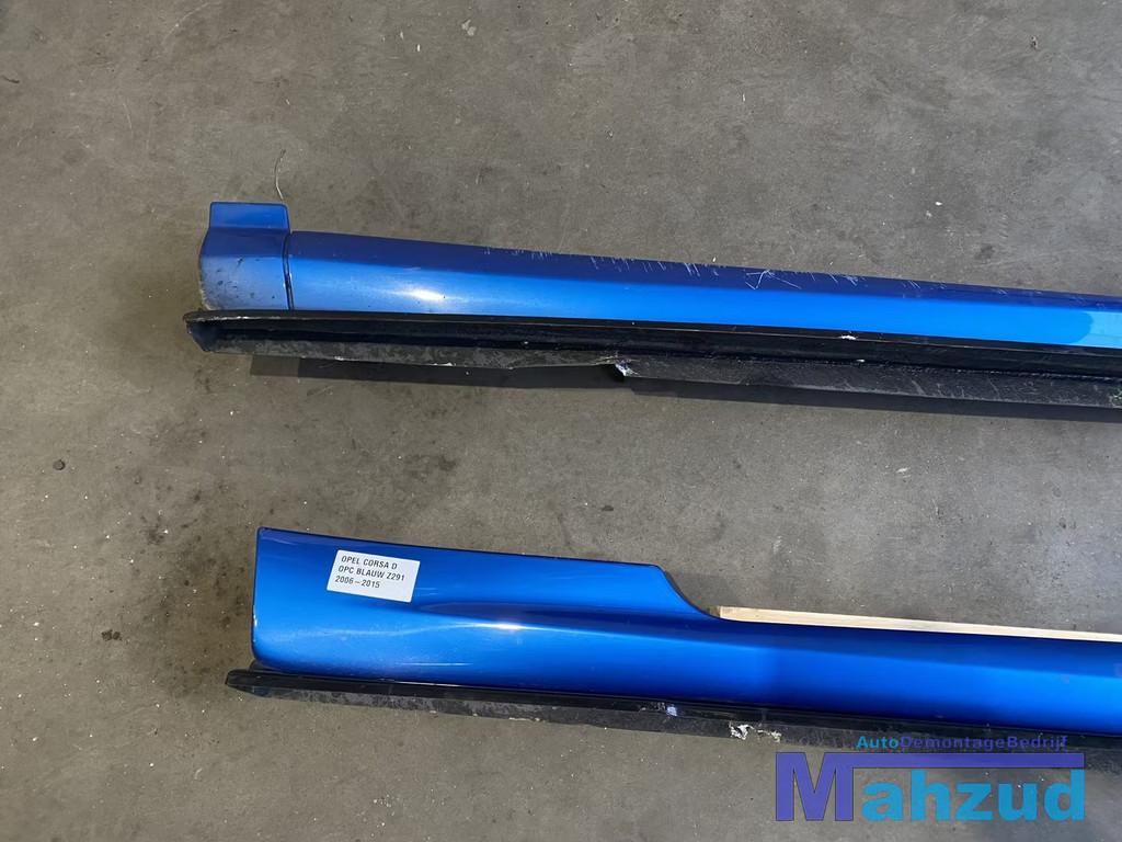 OPEL CORSA D OPC Z291 BLAUW 3 DEURS Zijskirt sideskirt 2005-, Auto-onderdelen, Carrosserie, Motorkap, Opel, Gebruikt