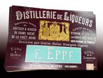 LIKEURSTOKERIJ VAN Plate 1898 E. EPPE HABAY-LA-NEUVE, Verzamelen, Merken en Reclamevoorwerpen, Verzenden, Zo goed als nieuw, Reclamebord