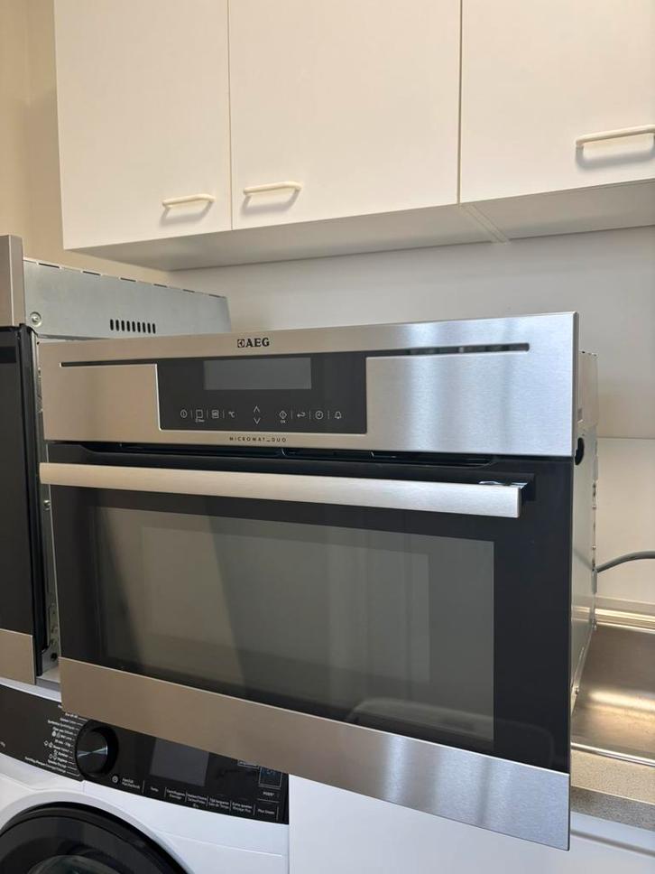 AEG Microgolfoven, Elektronische apparatuur, Microgolfovens, Gebruikt, Inbouw, Microgolfoven, 45 tot 60 cm, Grill, Ophalen
