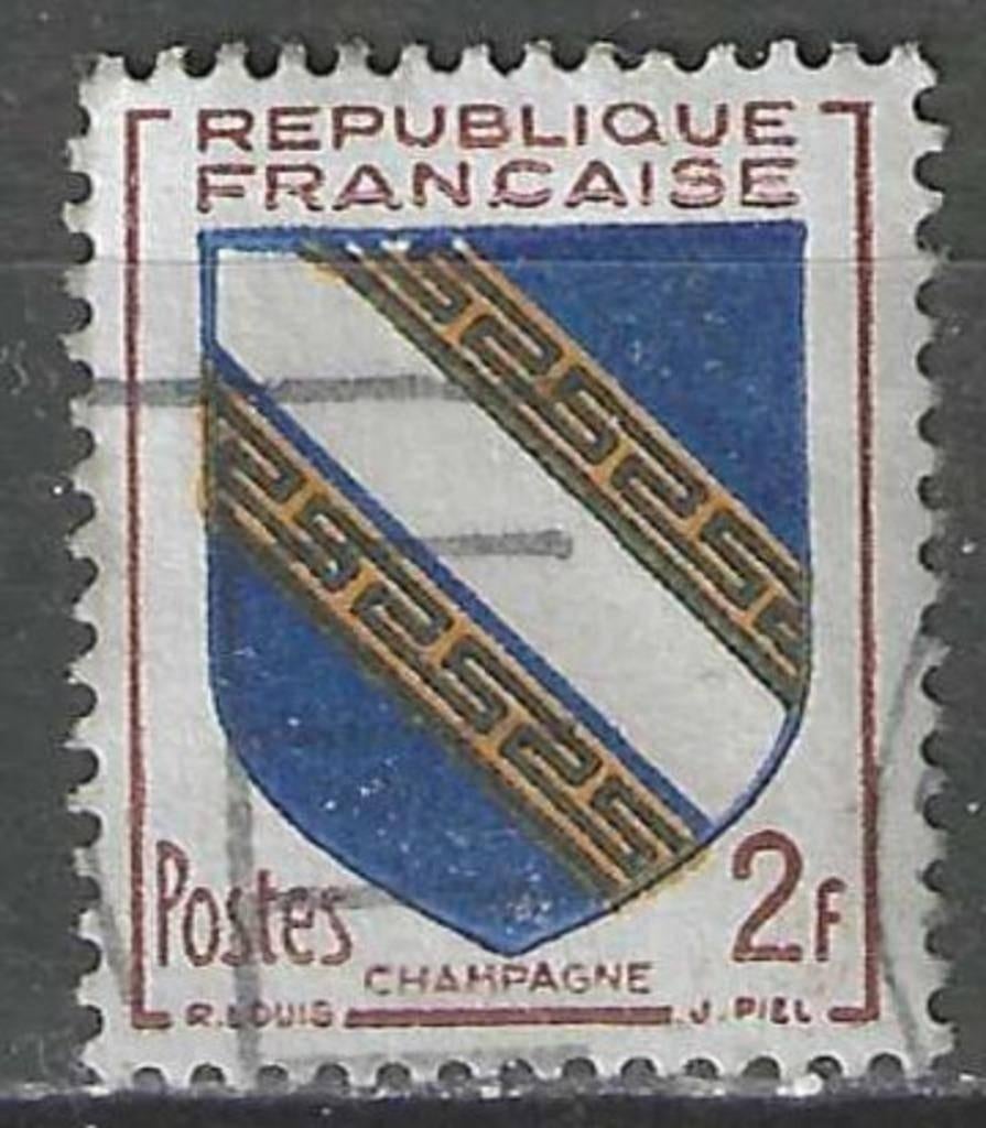 Frankrijk 1953 - Yvert 953 - Provinciewapens (ST), Verzenden, Gestempeld