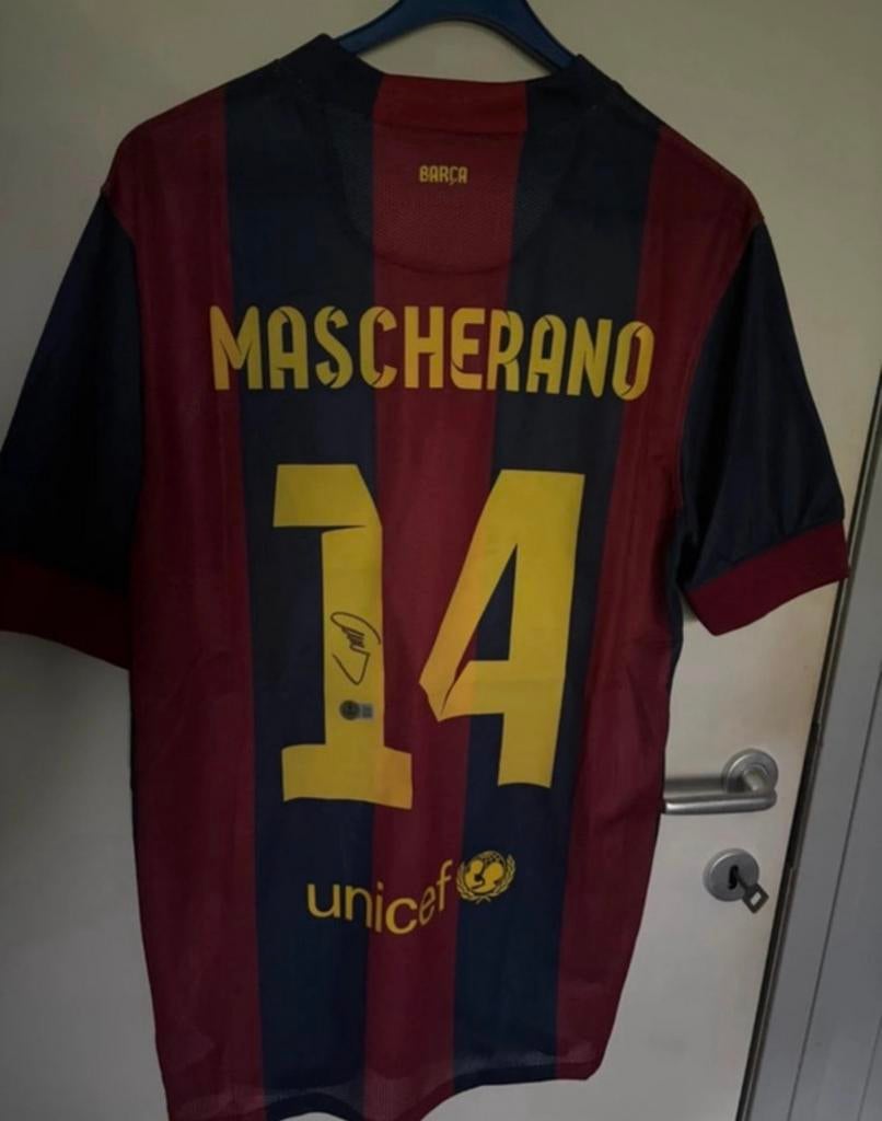 Mascherano gesigneerd shirt - beckett certificaat, Verzamelen, Sportartikelen en Voetbal, Zo goed als nieuw, Shirt, Ophalen of Verzenden