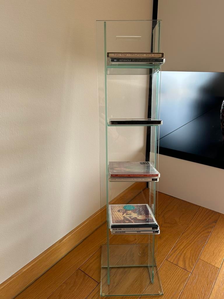 Porte cd en verre, Enlèvement, Comme neuf, Verre, CD