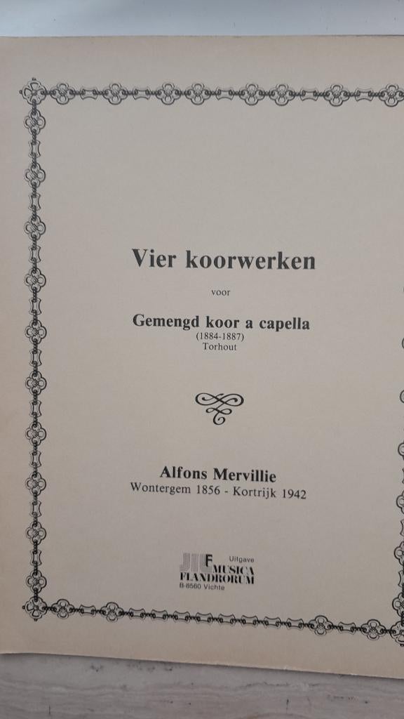 4 werken voor gemengd koor   Alfons Merleville, Ophalen of Verzenden, Koor, Religie en Gospel, Nieuw