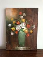 Schilderij bloemen in vaas Gesigneerd zonder lijst kader, Enlèvement ou Envoi
