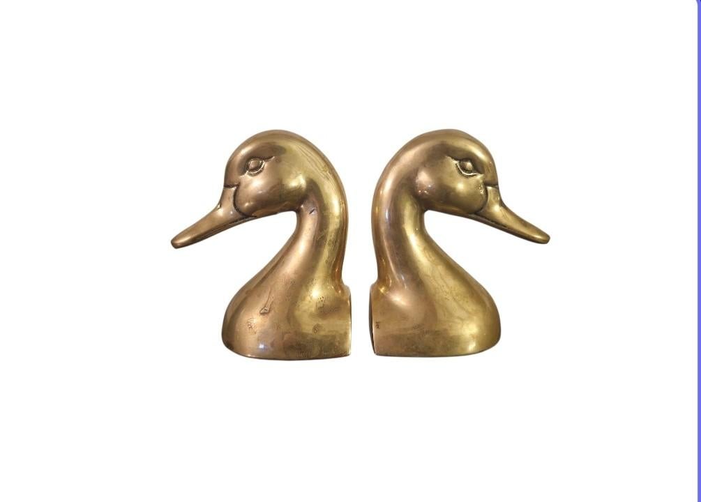 Set boekensteunen – messing eenden – klassiek & decoratief, Ophalen of Verzenden