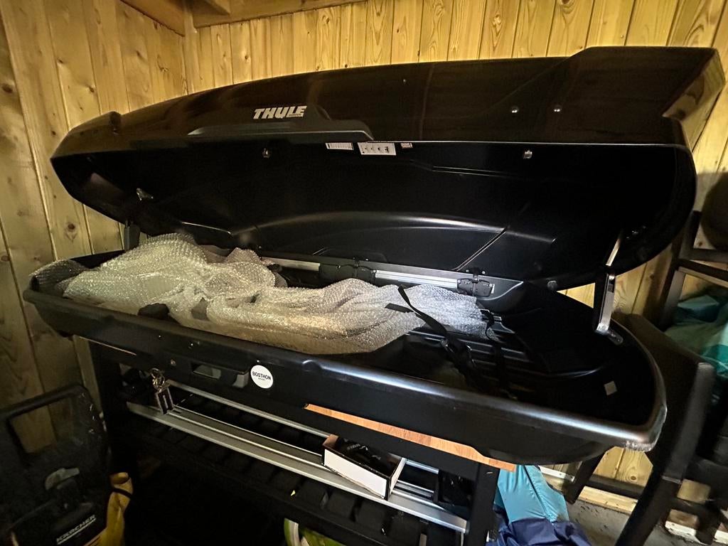 Dakkoffer Thule motion XT m + rails, Auto diversen, Dakkoffers, Ophalen, Gebruikt