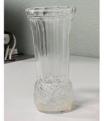 Vase à fleurs vintage en verre - feuilles gaufrées - 23 cm, Antiquités & Art, Enlèvement ou Envoi