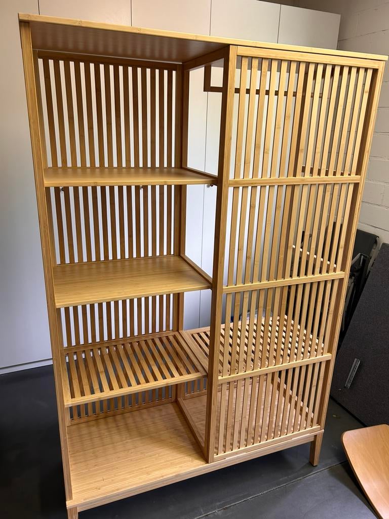 Nordkisa open kledingkast met schuifdeur, bamboe, Enlèvement, Comme neuf