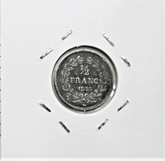 Monnaie France argent 1/2 franc 1845 B Louis-Philippe RARE, Timbres & Monnaies, Envoi, France, Monnaie en vrac, Argent