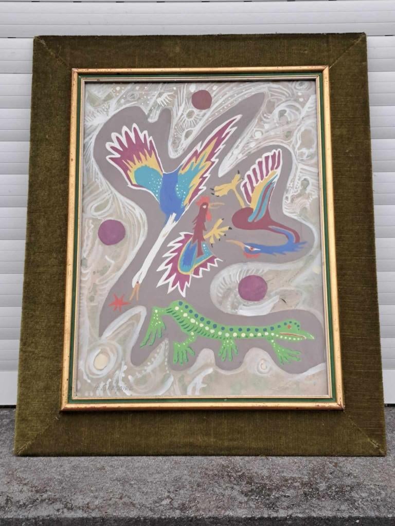 aquarelle signe Albert Gustave Grégoire, Ophalen of Verzenden