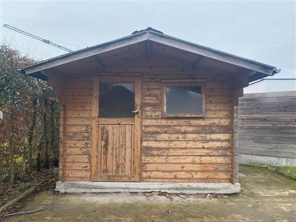 Tuinhuis, Tuin en Terras, Tuinhuizen, Gebruikt, Tuinhuis, Hout, Minder dan 250 cm, 200 tot 400 cm, 1 raam, Met overkapping, Ophalen