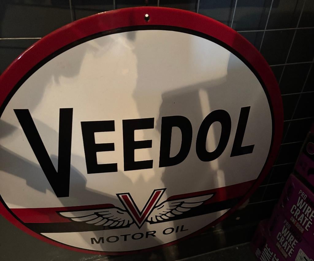 emaille reclamebord veedol, Ophalen of Verzenden, Nieuw, Reclamebord