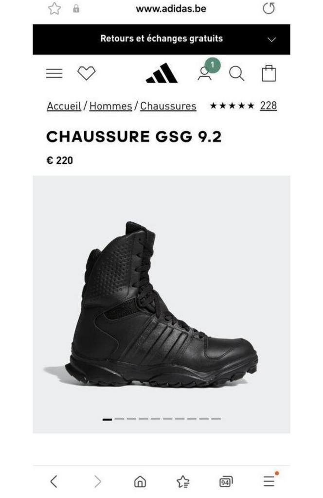 Chaussures adidas 9.2 GSG d’intervention, Taille 44, Neuve, Enlèvement, Neuf