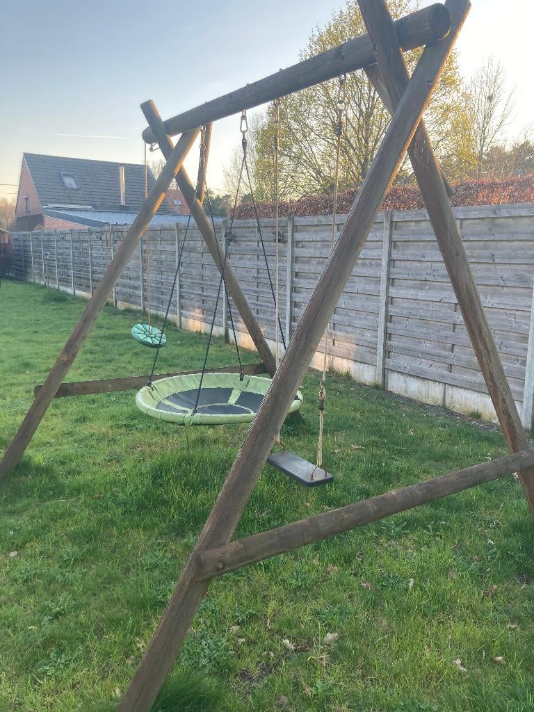 Speeltoestel van houthandel Lavrijsen, Enfants & Bébés, Jouets | Extérieur | Aires de jeux, Utilisé, Toboggan, Corde d'escalade