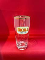Verre à bière Skoll Pilsner avec bord doré Coq d'or, Collections, Enlèvement ou Envoi, Utilisé, Verre à bière