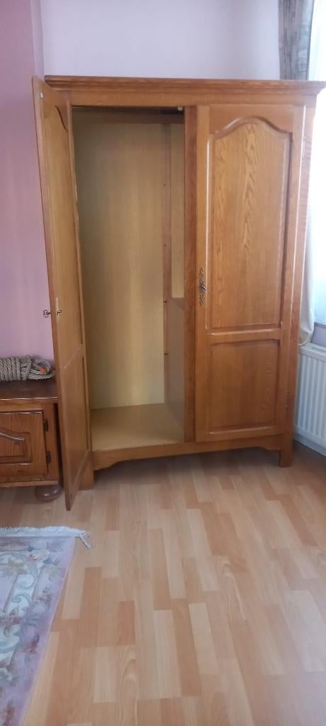 Houten kleerkast – 2 deuren, Huis en Inrichting, Kasten | Kleerkasten, Ophalen, Gebruikt