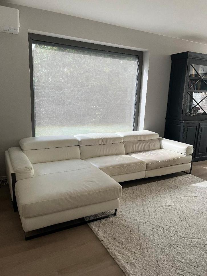 Lederen hoeksalon Calia Italia, Huis en Inrichting, Zetels | Complete zithoeken, Gebruikt, Leer, Ophalen