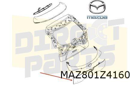 Mazda CX-30 achterkleplijst onder (25D) Snowflake White (8/1, Auto-onderdelen, -, Nieuw, Ophalen of Verzenden, Mazda