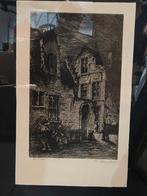 G. Langie: 'Het Patershol', ets, Gentse kunstenaar, Enlèvement ou Envoi