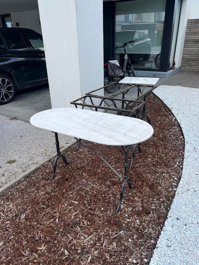 4 tafels ( marmer look steen ), Ophalen, Gebruikt