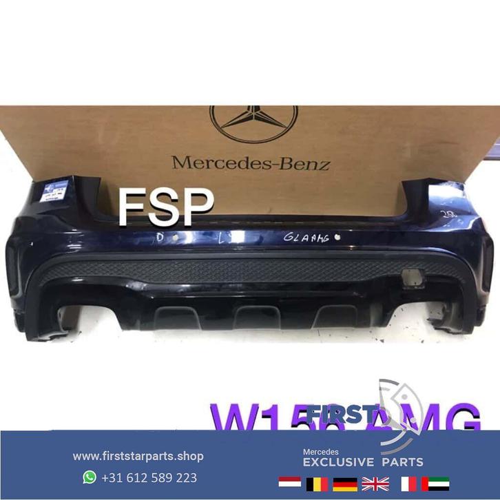 W156 GLA AMG ACHTERBUMPER Mercedes 2013-2018 ZWART WIT GRIJS, Auto-onderdelen, Carrosserie, Bumper, Mercedes-Benz, Achter, Gebruikt