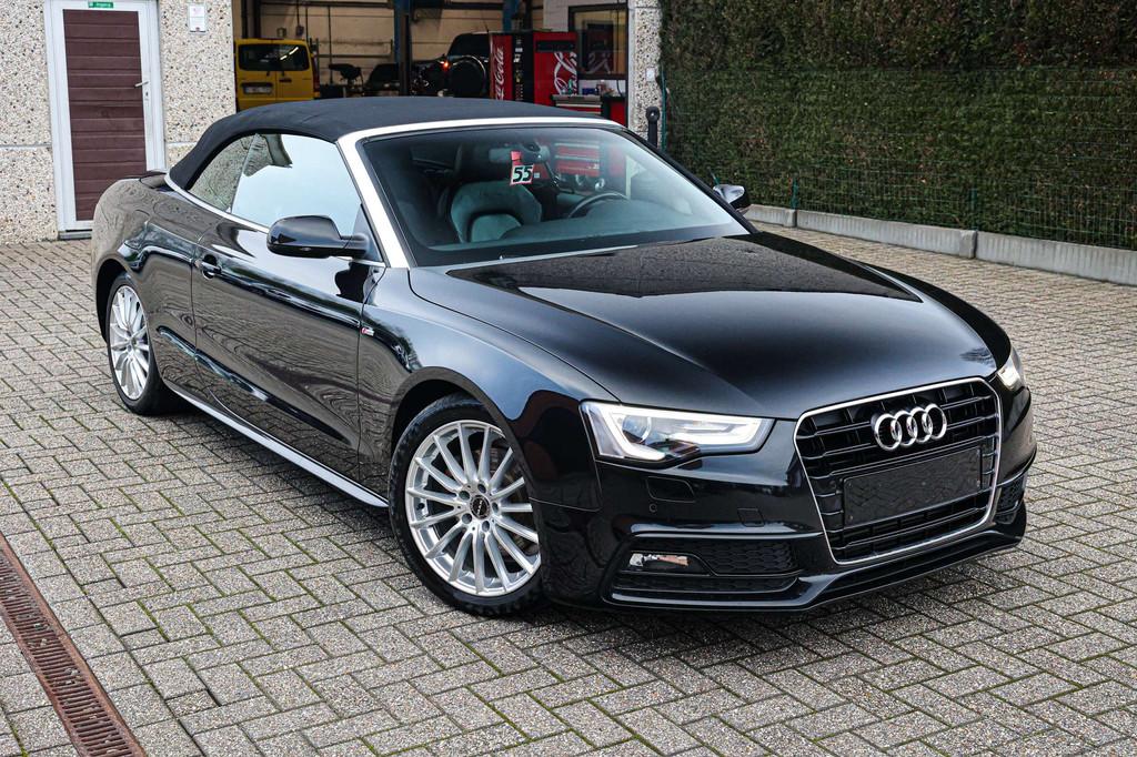 Audi A5 *S-LINE*LEDER*NAVI*TREKHAAK*ZETELVERWARMING*CABRIO, Auto's, Voorwielaandrijving, Gebruikt, 4 cilinders, Cabriolet