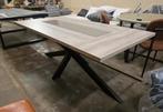 Tafel houten blad met spiderpoot 200x100, Huis en Inrichting, Tafels | Eettafels, Ophalen, Gebruikt