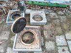 Zware gietijzeren putdeksels met betonnen kaders, Ophalen, Nieuw, Overige materialen, Afvoer