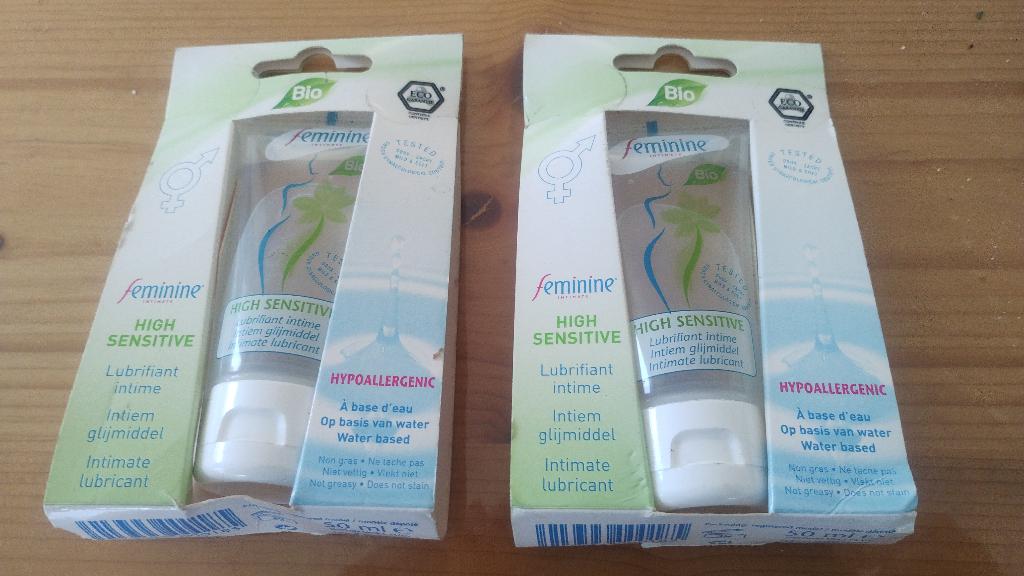 2 flesjes Glijmiddel BIO; ongeopende hermetische verpakking, Ophalen of Verzenden, Zo goed als nieuw, Overige typen