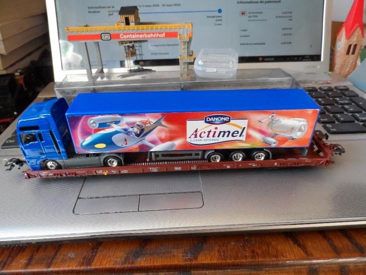 MARKLIN 4741/4841 wagon surbaissé - métal - (tampons-attel.., Hobby & Loisirs créatifs, Trains miniatures | HO, Neuf, Wagon, Märklin